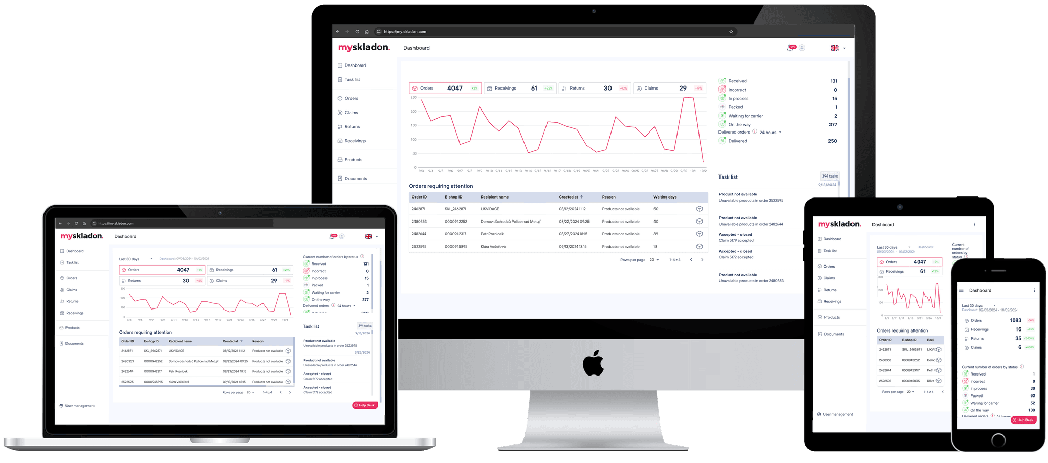 MySkladon app: Complete logistics overview