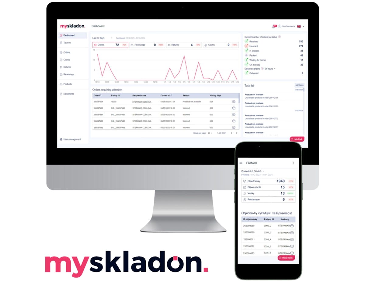 Klientská aplikace MySkladon